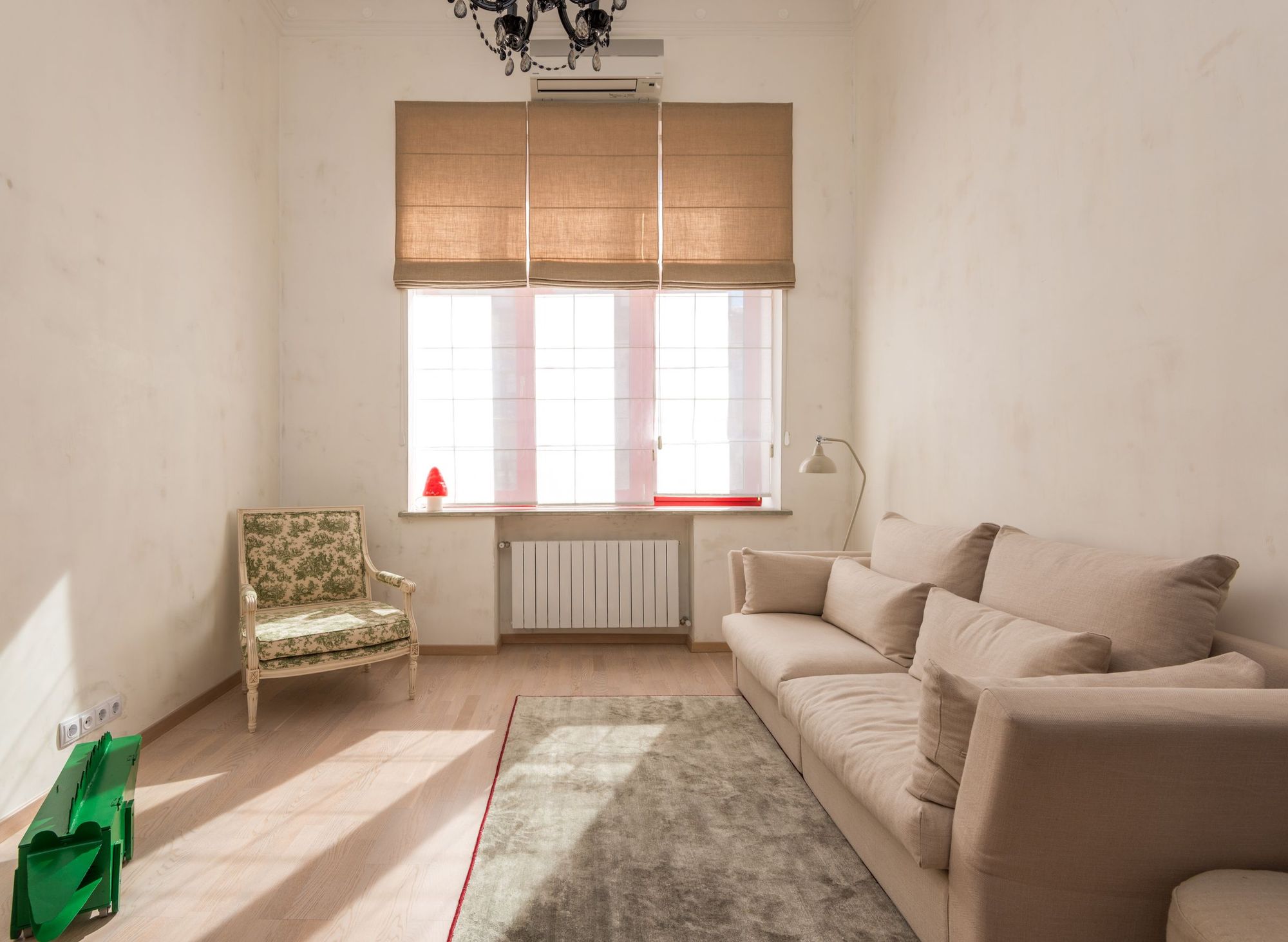 A bright, spotless, freshly cleaned living room